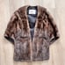 Vintage Hess’s Brown Wrap Shrug Stole Cape Jacket - Real Fur Mink? Beaver?