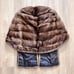 Vintage Hess’s Brown Wrap Shrug Stole Cape Jacket - Real Fur Mink? Beaver?