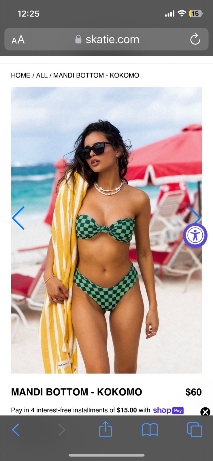 Skatie Bikini in Kokomo print in size Small/Medium