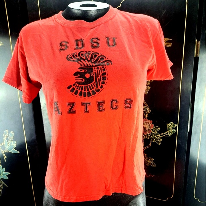 Vintage Womens L Tshirt San Diego Aztecs SDSU Baby Tee Thrashed