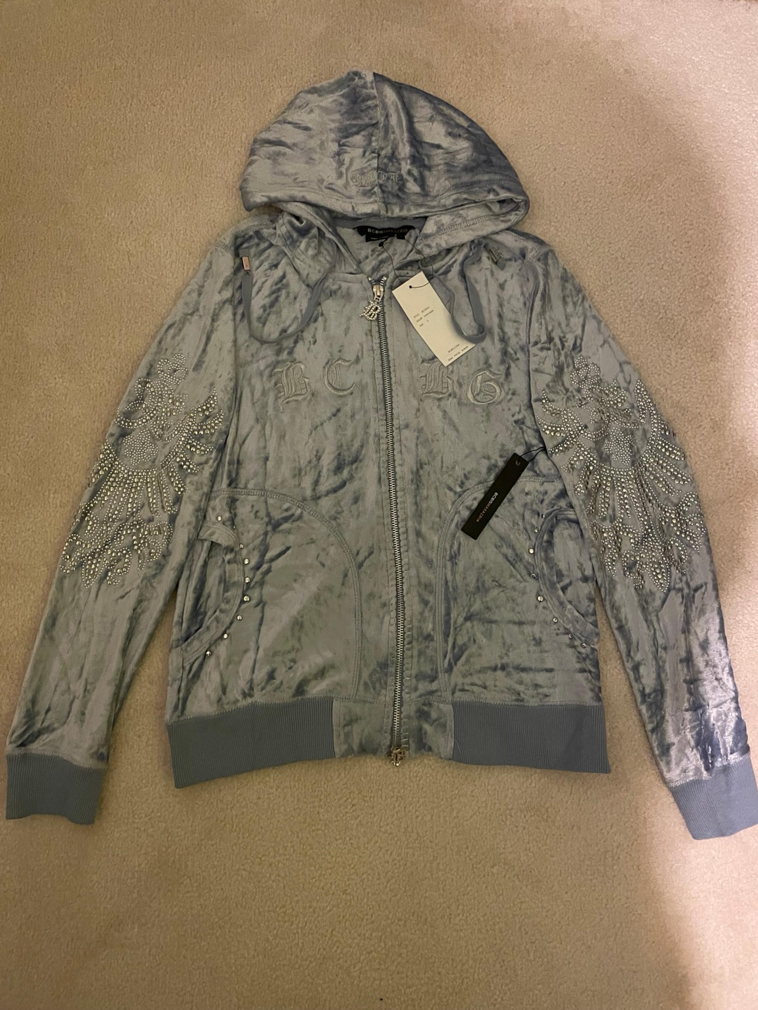 BCBGMAXAZRIA BLING hoodie- large *NEW*