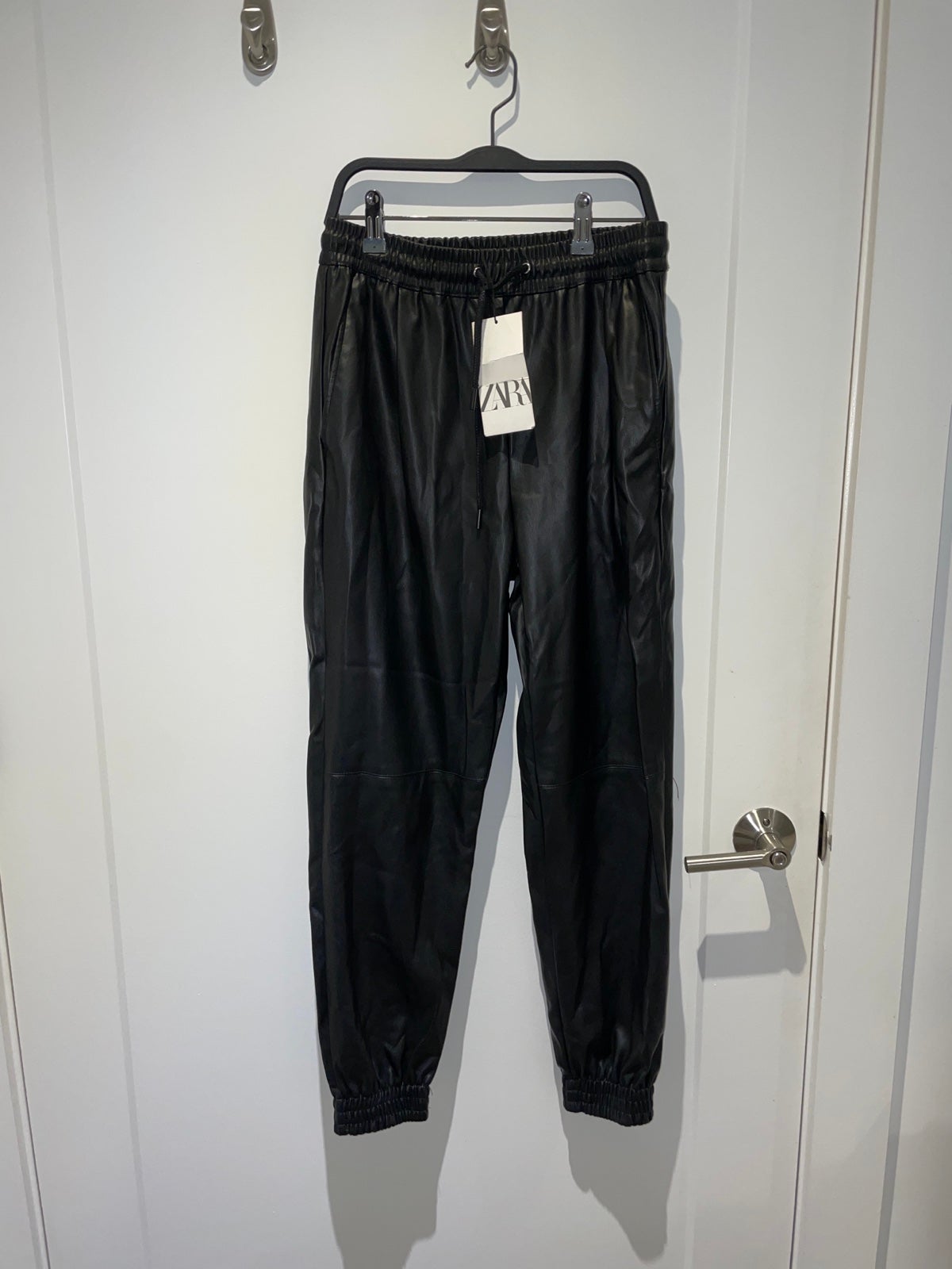 NWT Zara Leather Joggers Pants