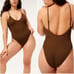Good American Always Fits Mocha One Piece Swimsuit
