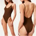 Good American Always Fits Mocha One Piece Swimsuit