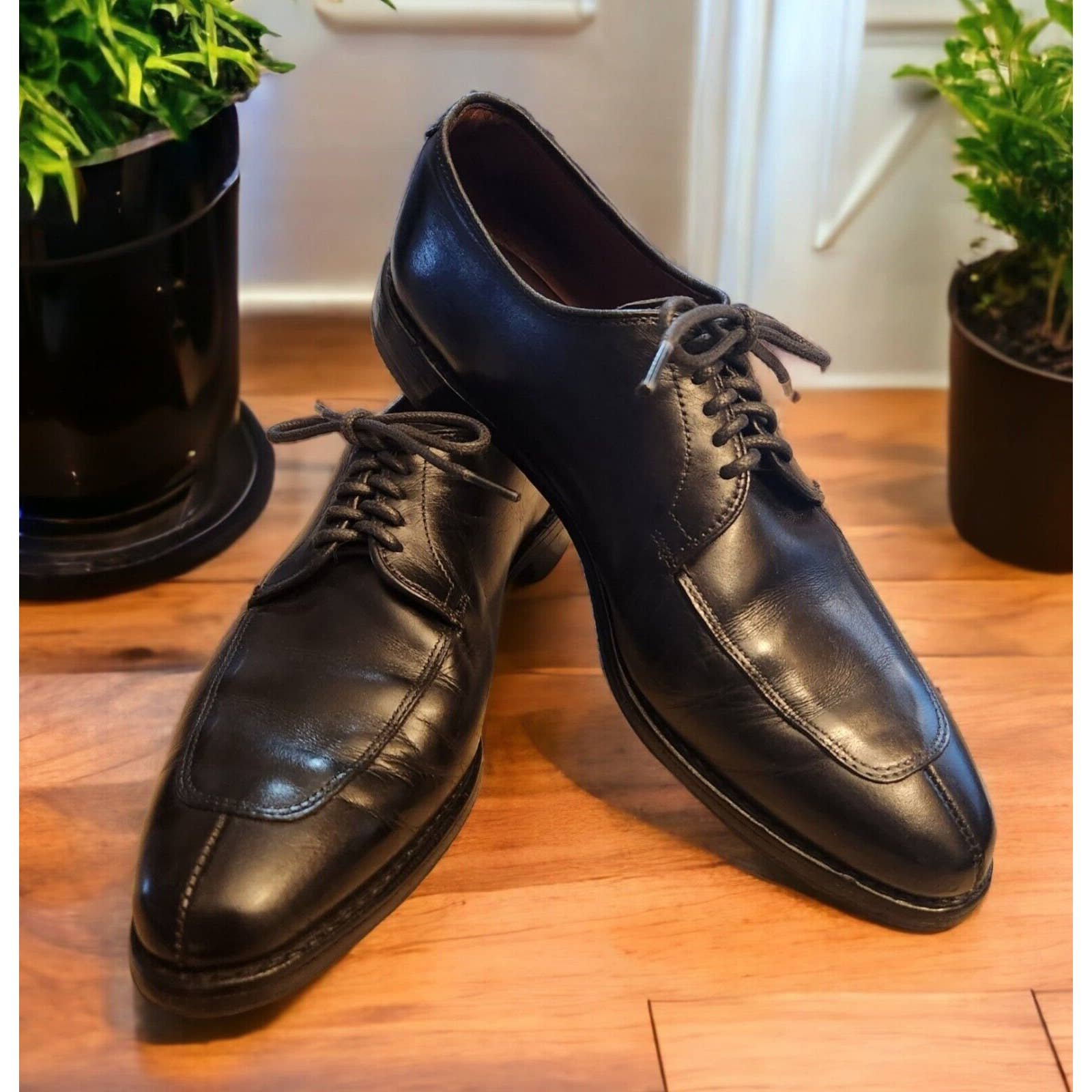 Allen Edmonds DELRAY Men's Split-Toe Lace-Up Oxfords 10D Black
