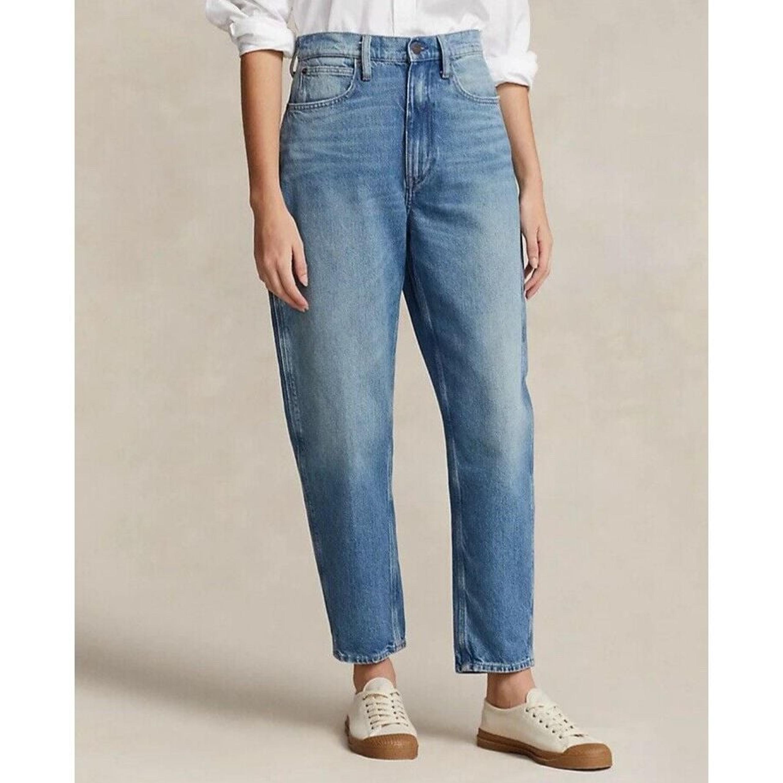 Free People Jeans Women's 31 We The Free High Rise Taper Leg Baggy Boyfriend
