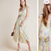 Anthropologie watercolor maxi dress