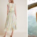 Anthropologie watercolor maxi dress
