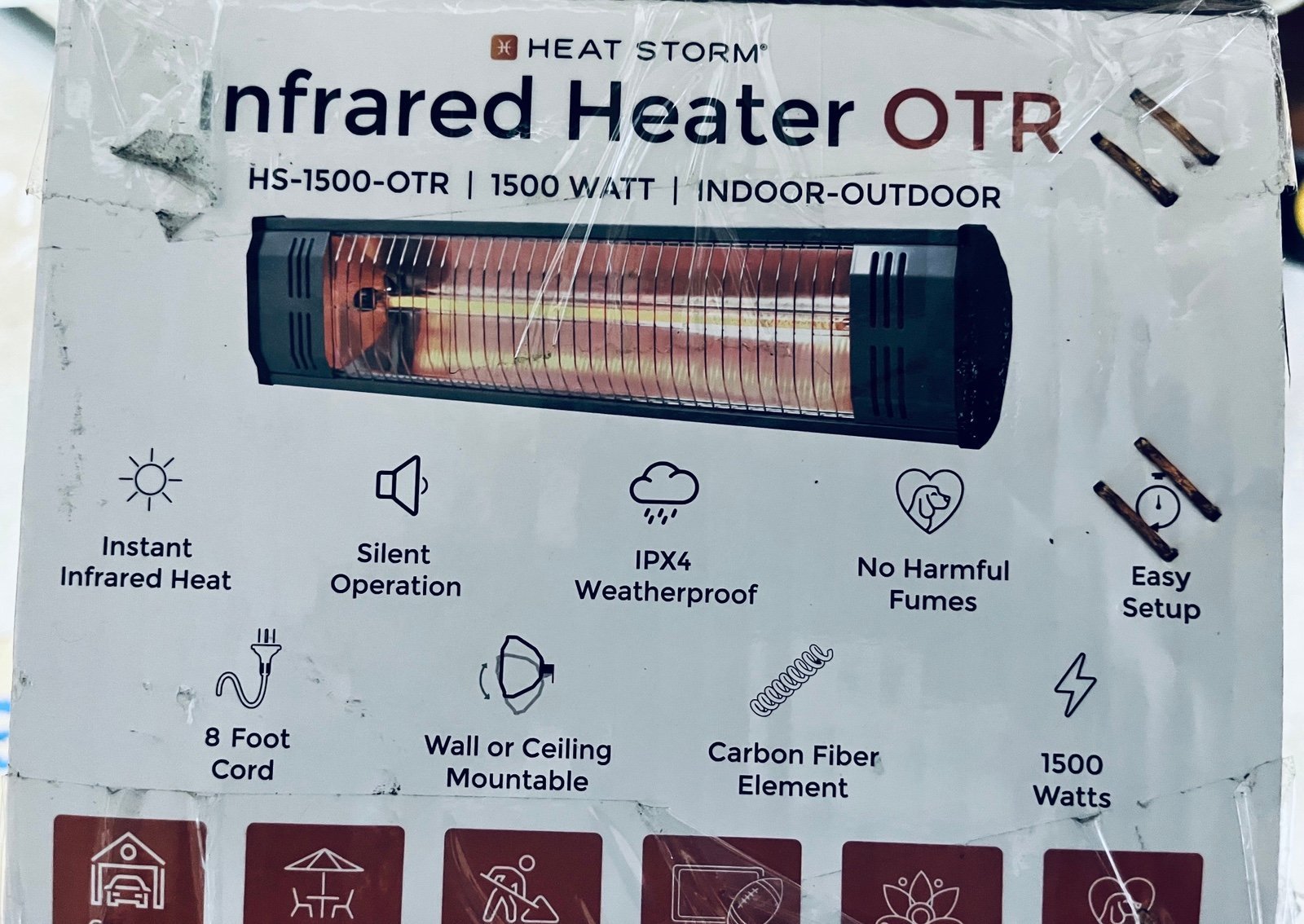 Heat Storm HS-1500-OTR Infrared Heater, 1500-watt