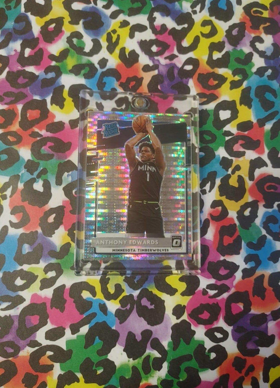 ANTHONY EDWARDS PRIZM REFRACTOR RC CARD