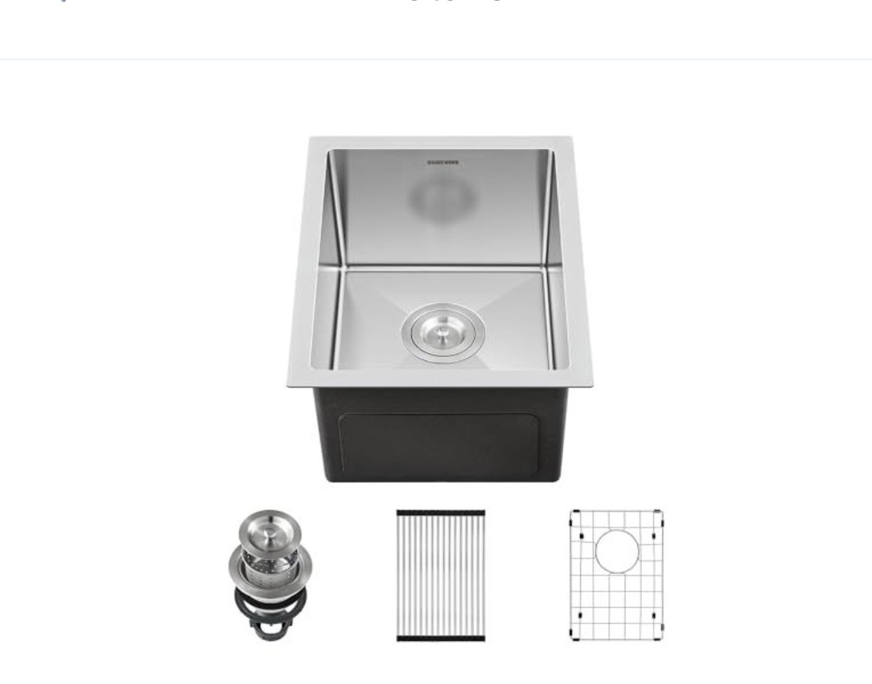 Bar Sink Undermount 14 x 18 inch, SINKVINE Stainless Steel Kitchen Sink for Outd