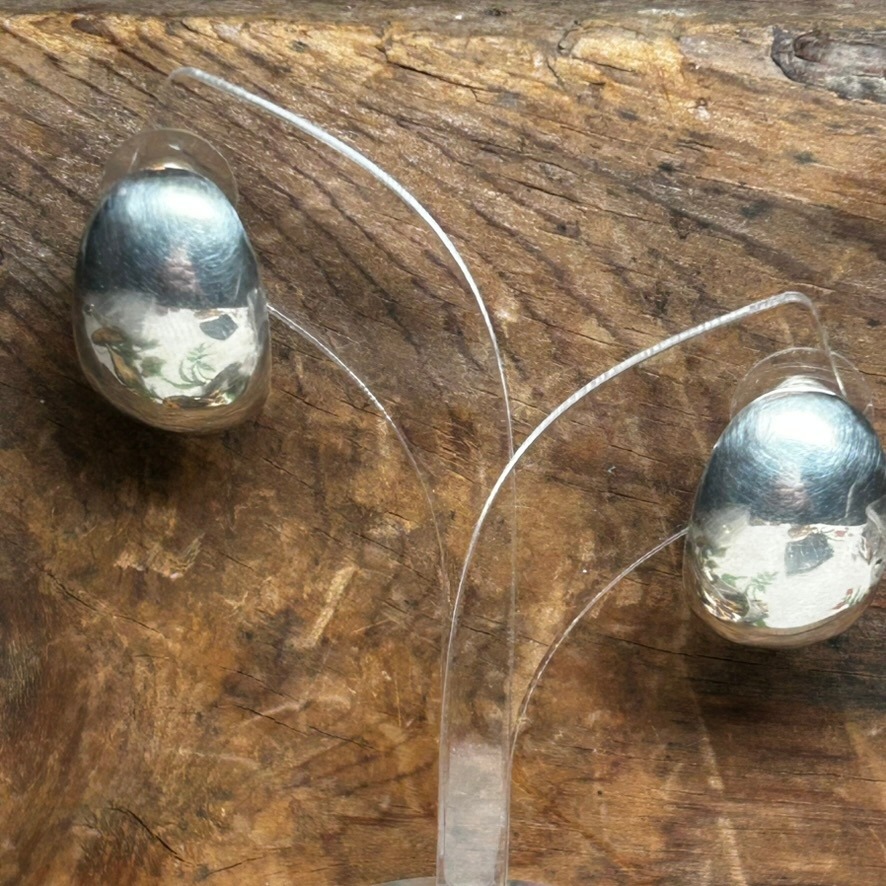 925 Sterling Silver Curved Earrings Drop Minimalist Jewelry