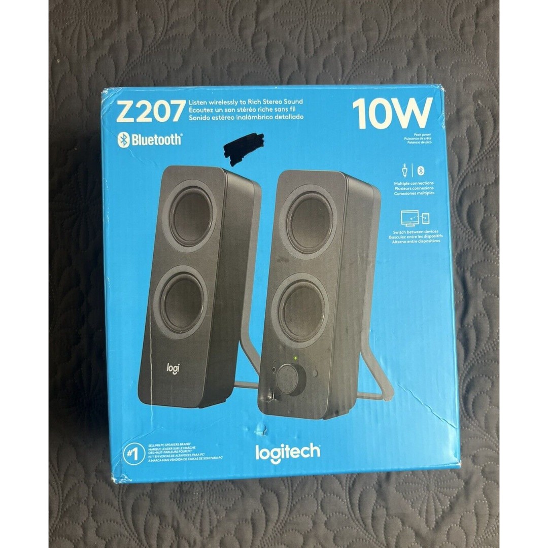 Logitech Z207 2.0 Multi Device Stereo Speaker 980-001294 - Black OPEN BOX Tested