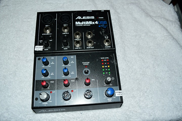 Alesis MultiMix 4 USB FX Mixing Console USED WORKS NO POWER SUPPLY W6C1