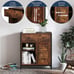 NEW Bathroom Storage Cabinet w/ Double Sliding Doors 1 Big Drawer, Rustic Brown