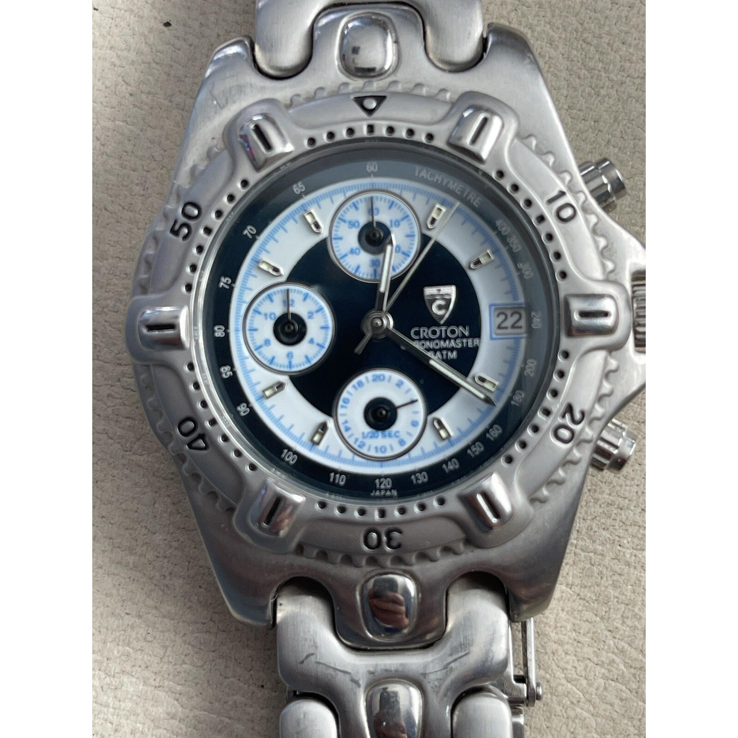 Croton Chronomaster Stainless Steel Quartz Mens Watch.  (10)