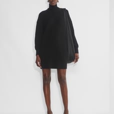 New Aritzia Black Wool Turtleneck Sweater Dress