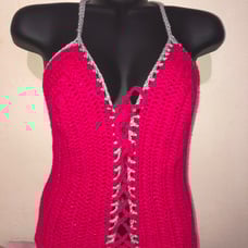 Sparkle Dwight Halter Top Size M/l