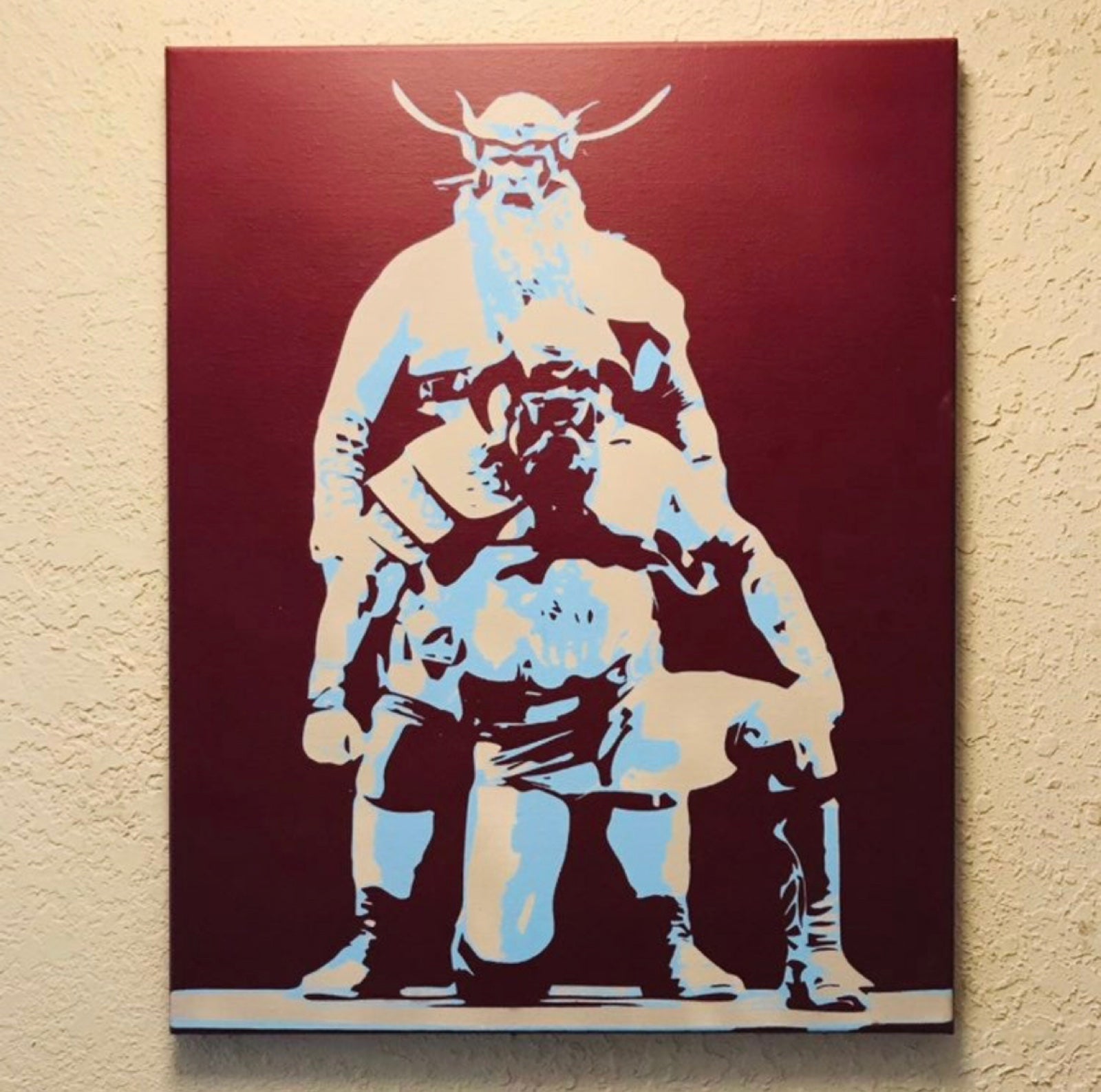 Handmade Viking Raiders Canvas Wall Art