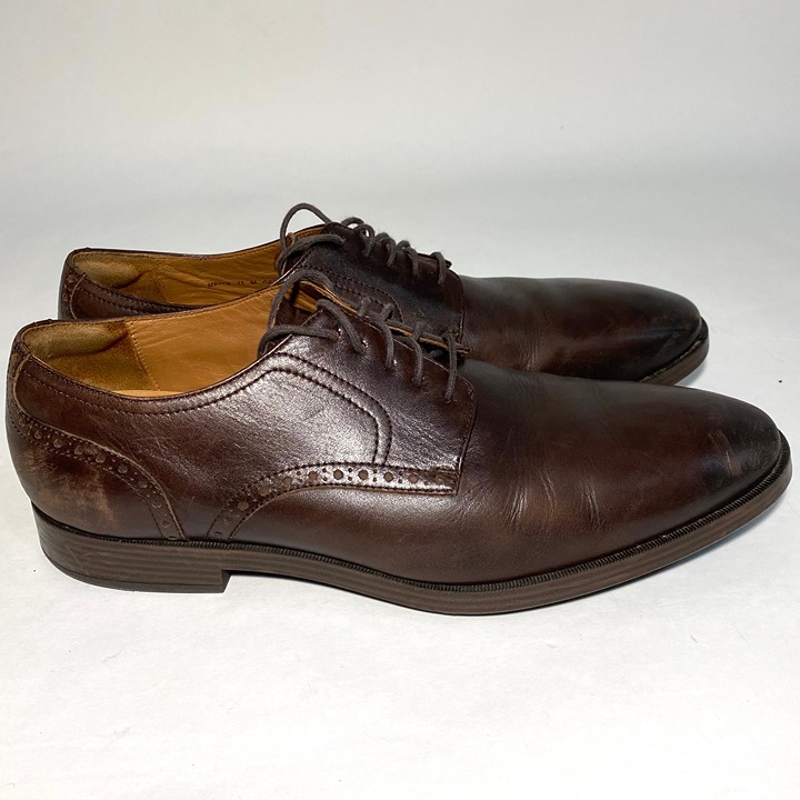 Cole Haan Grand OS Dark Brown Leather Lace Up Oxford Shoes