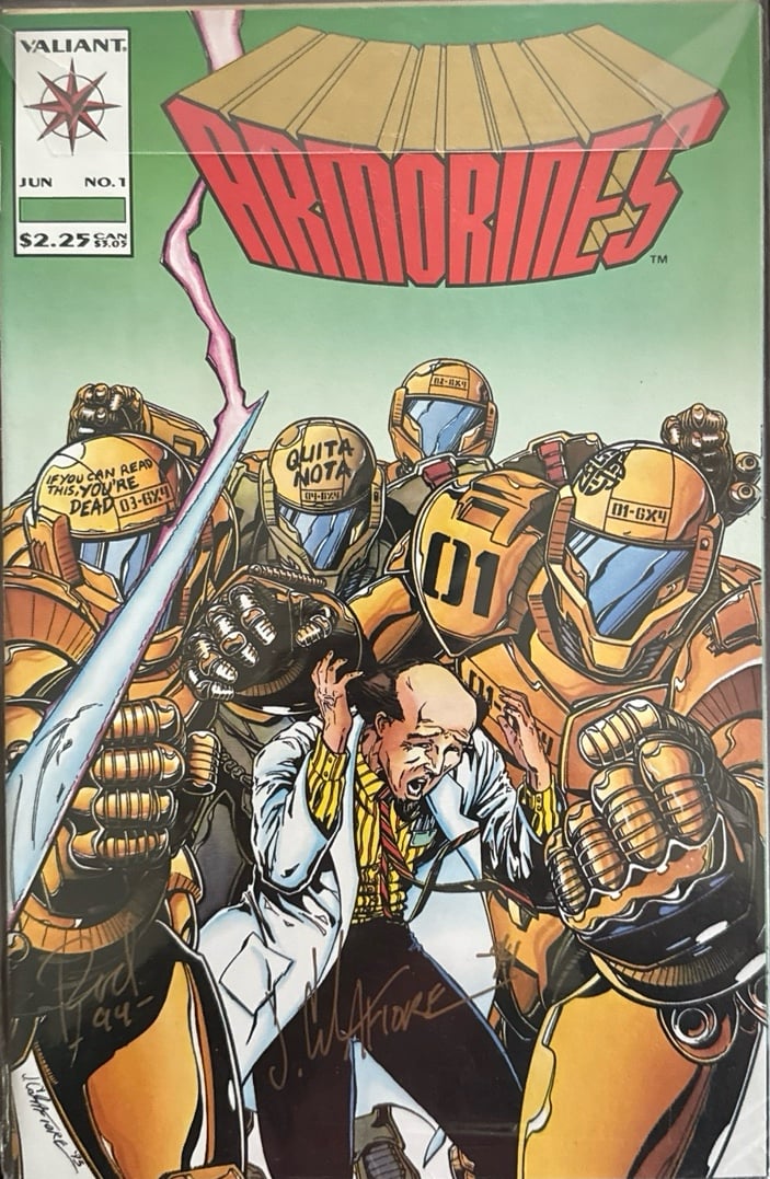 SIGNED Armorines #1 Valiant Comics