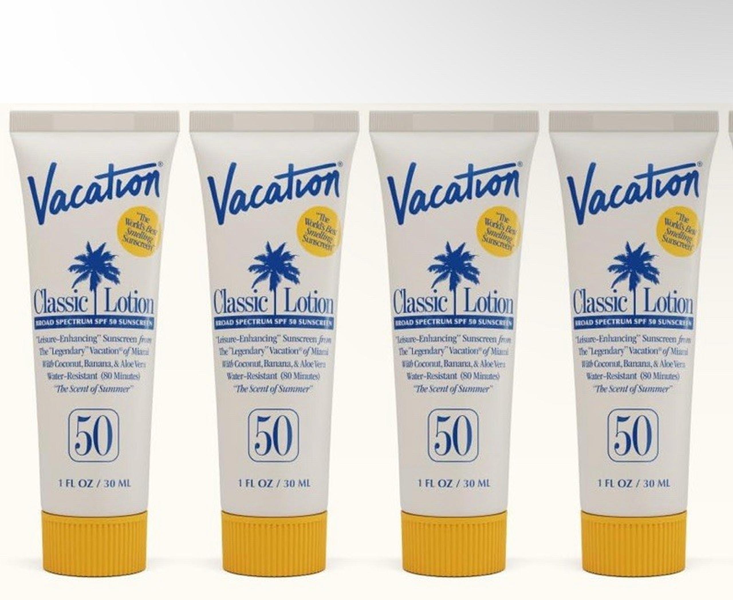 Lot Of 4 Vacation Classic Sunscreen Lotion SPF 50 1 fl oz each NEW Travel Sun