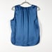 NEW Veronica Beard Rahi Satin Button Surplice Sleeveless Lagoon Blue Blouse Top