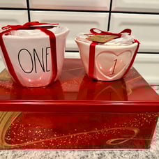 Rae Dunn Valentine & Snoopy Measuring Cups