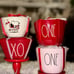 NEW Rae Dunn Valentines Measuring Cups Set of 3 Hearts Pink Red