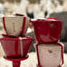 NEW Rae Dunn Valentines Measuring Cups Set of 3 Hearts Pink Red