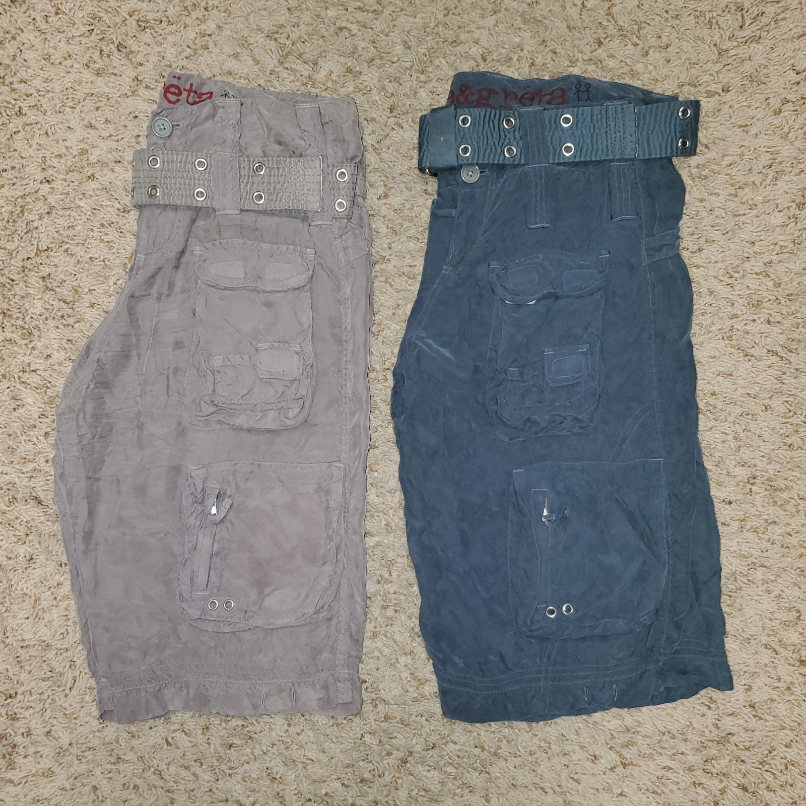 Linen Cargo Cropped Pockets Shorts