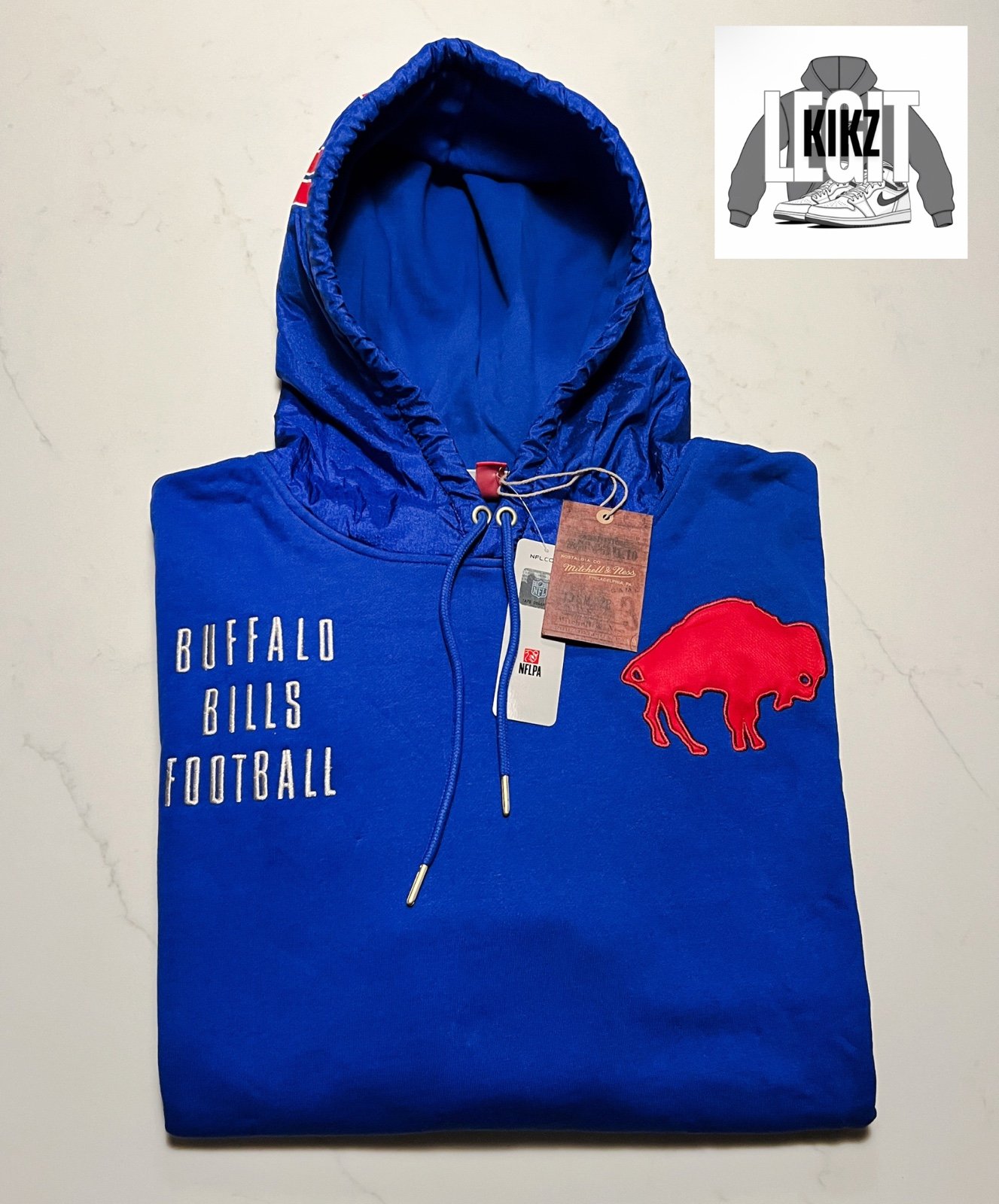 XXL - Men’s Mitchell and Ness Buffalo Bills Hoodie - Brand New w Tags