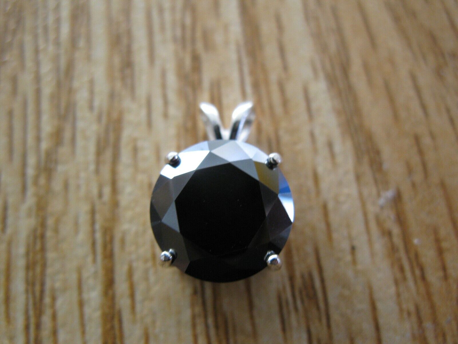 4.35ct NATURAL BLACK DIAMOND NECKLACE/PENDA NT,FREE DIAMOND TESTER,CERTIFI CATE