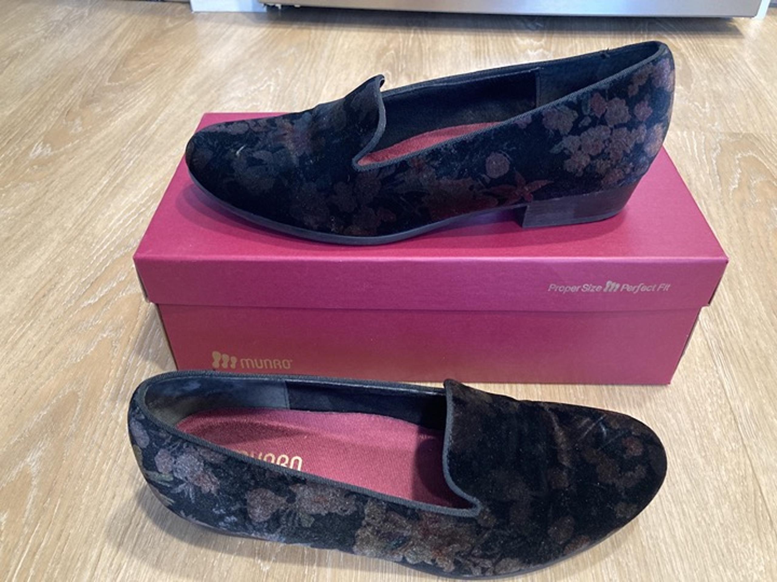 Munro Cerise - Velvet Cherry Blossom Loafers WIDE