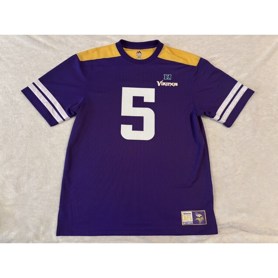 Minnesota Vikings Alternate Jersey Mens Large Purple Teddy Bridgewater NFL