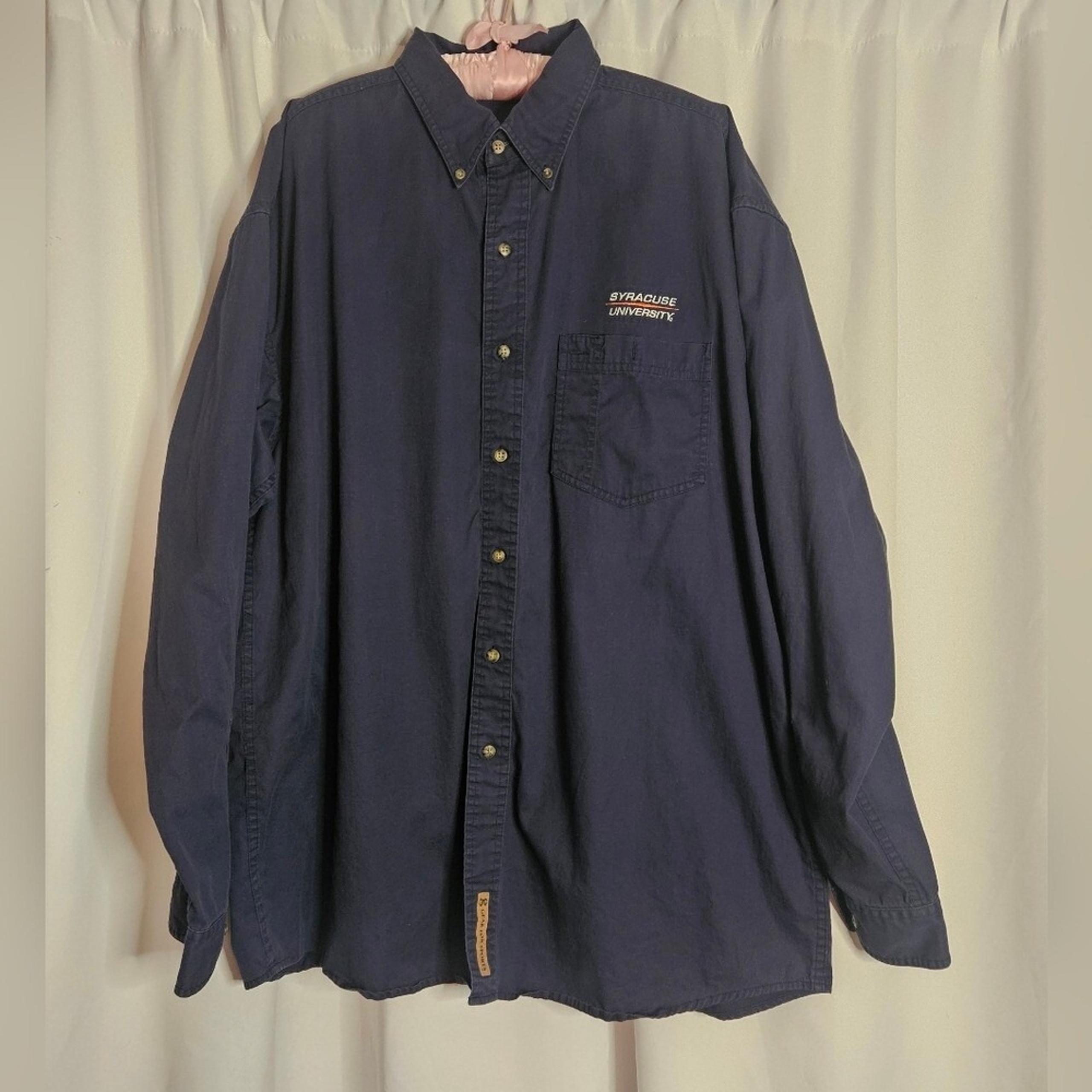 Vintage Gear For Sports Syracuse University Mens XL Button Down Blue Shirt