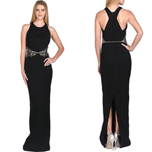 890 Badgley Mischka Black Evening Gown