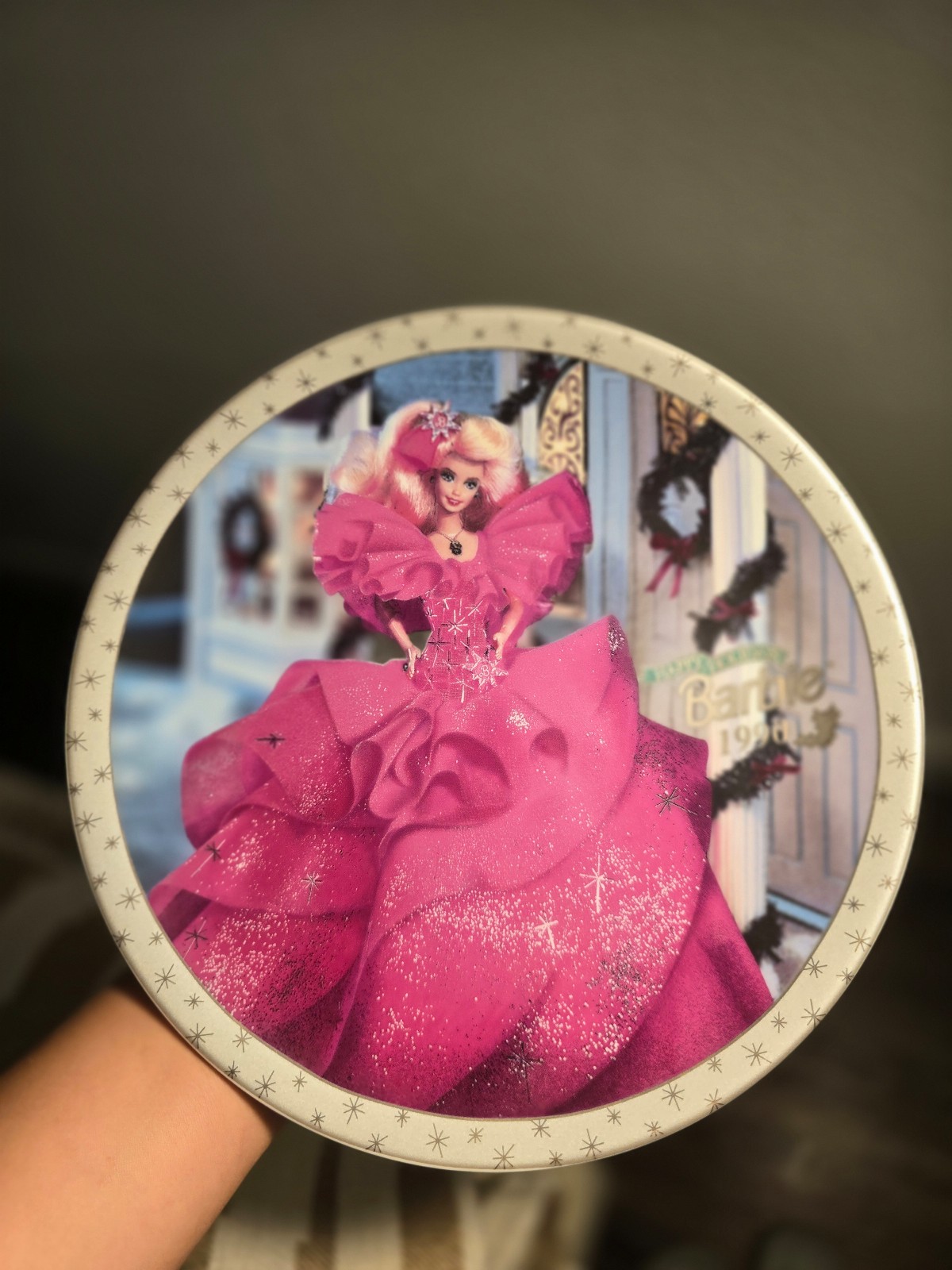 Vintage Barbie, happy holidays plate 1990