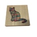 Handmade String Art Cat Silhouette Wall Decor Rainbow Thread Wood Sign