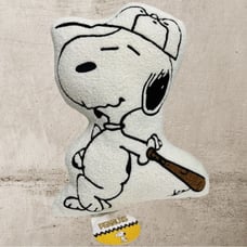NWT Baseball Snoopy 14”x 17” Decorative Embroidered Sherpa Pillow By Peanuts