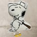NWT Baseball Snoopy 14”x 17” Decorative Embroidered Sherpa Pillow By Peanuts