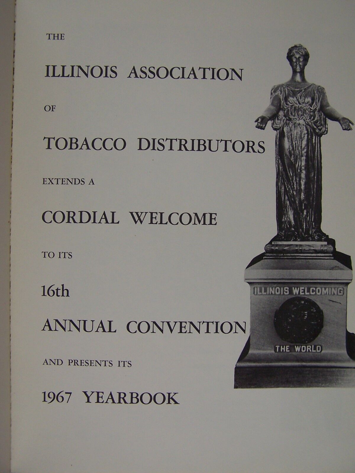 Illinois Association Of Tobacco Distributors 16th Annual Convention 1967 Book