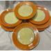 8 Piece Vintage Orange Phoenix China Cecho Slovakia - 7.5 Diameter