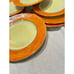 8 Piece Vintage Orange Phoenix China Cecho Slovakia - 7.5 Diameter