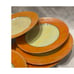 8 Piece Vintage Orange Phoenix China Cecho Slovakia - 7.5 Diameter