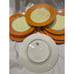 8 Piece Vintage Orange Phoenix China Cecho Slovakia - 7.5 Diameter