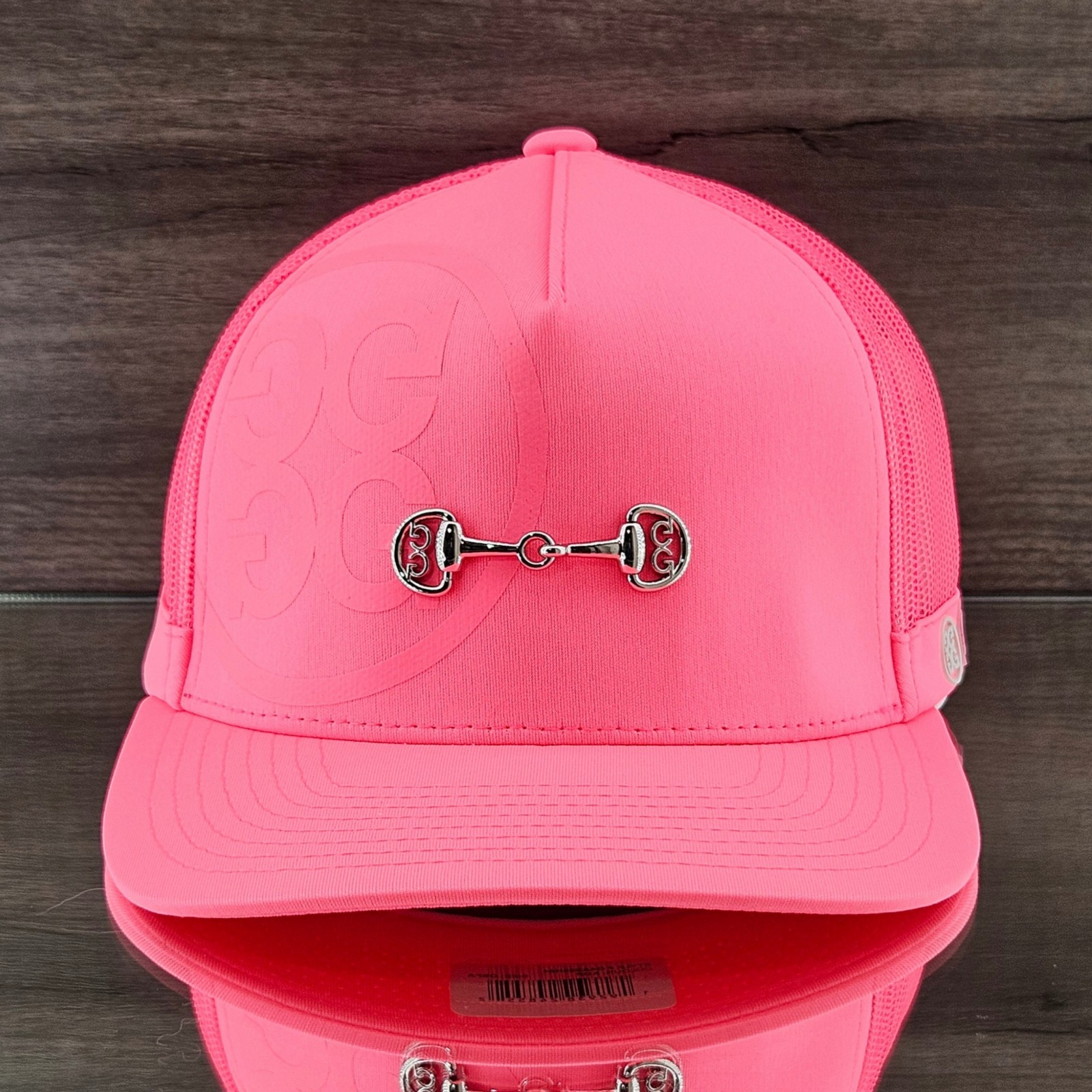 G/FORE Hat Cap Trucker Hat Knockout Pink G-Link Interlock Knit Golf Barbiecore