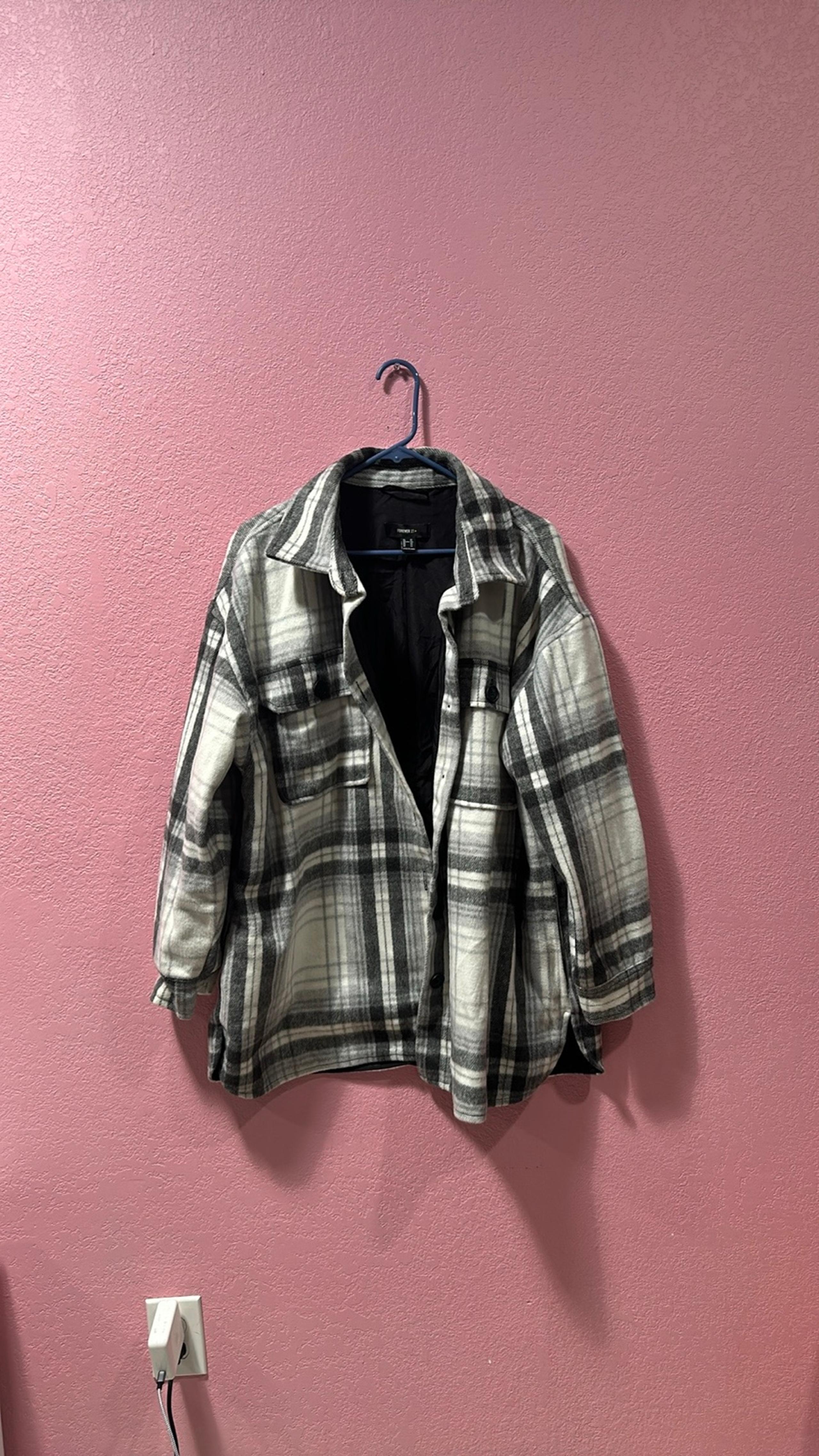 FOEVER 21 Women’s Flannel Fleece Jacket Size 2X