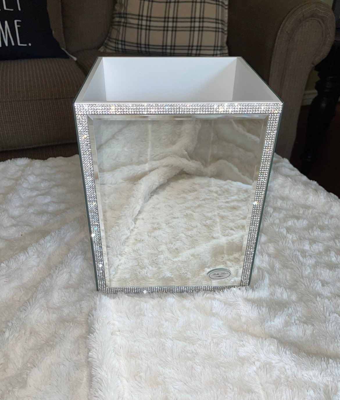 Bella Lux Luxery Rhinestone Trash Can