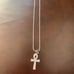 14k white gold 925 egyptian cross chain